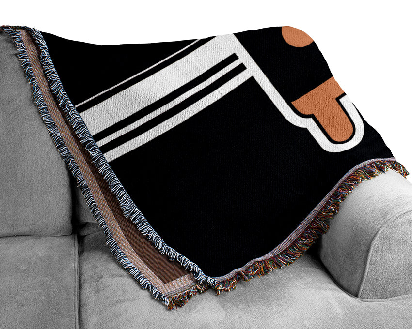 Retro Vw Camper Van Lime Green Woven Blanket