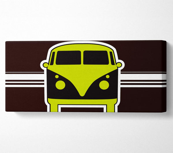 Retro Vw Camper Van Lime Green