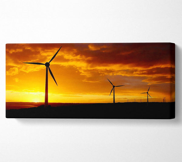 Windmills At Sunlight