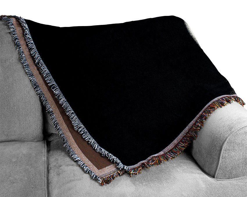 Sensual Lips B n W Woven Blanket