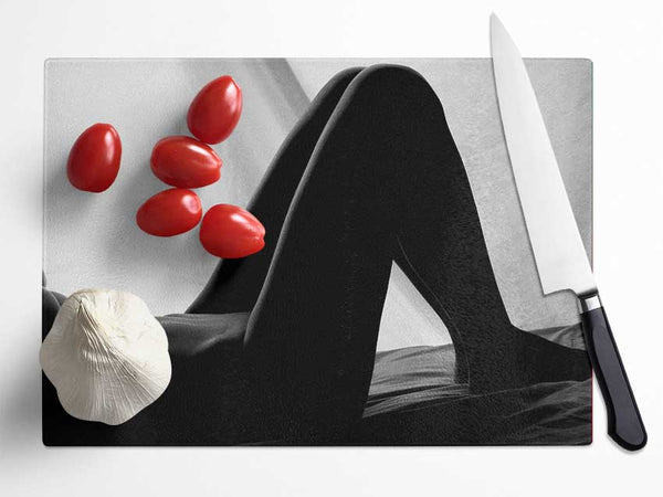 The Art Of A Womans Body Glass Chopping Board