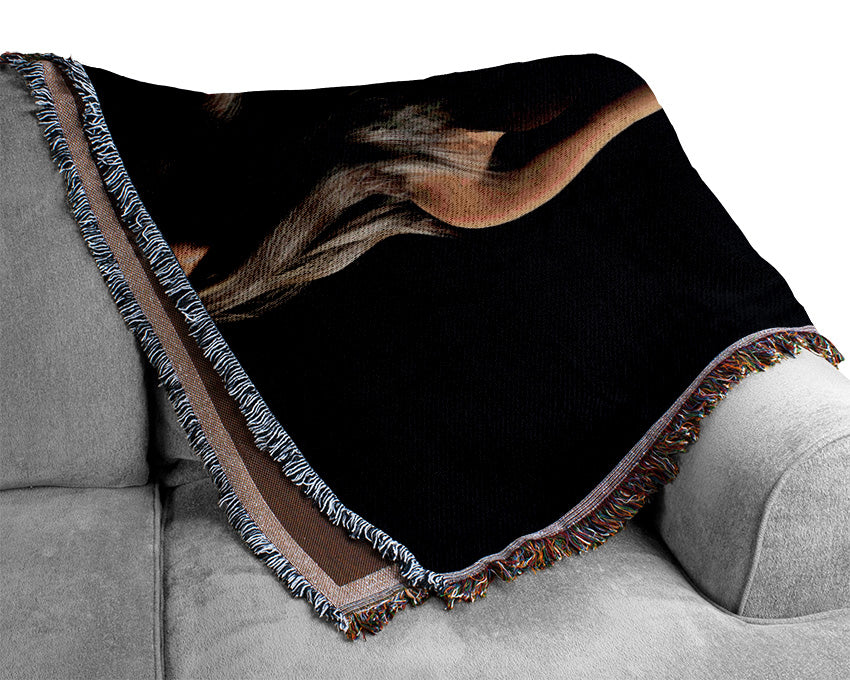 The Light Of A Woman Woven Blanket