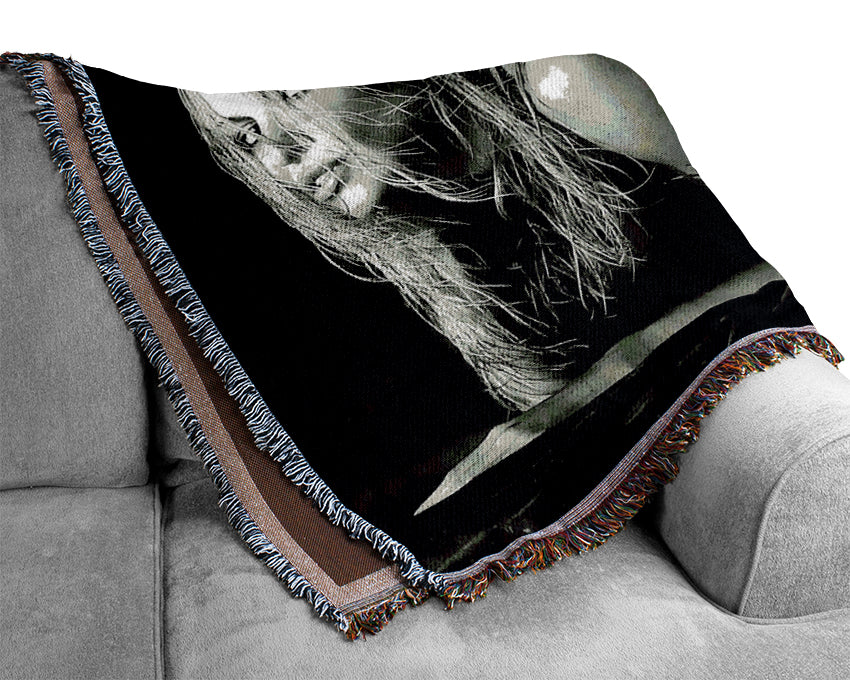 The Form Of A Woman B n W Woven Blanket