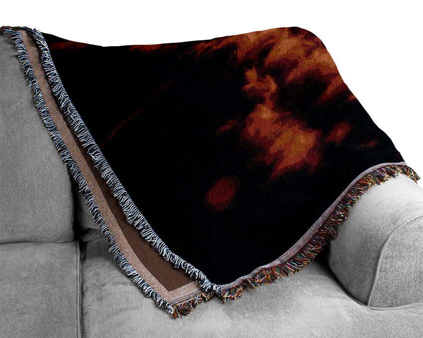 The Ebb Of The Sunlit Ocean Woven Blanket
