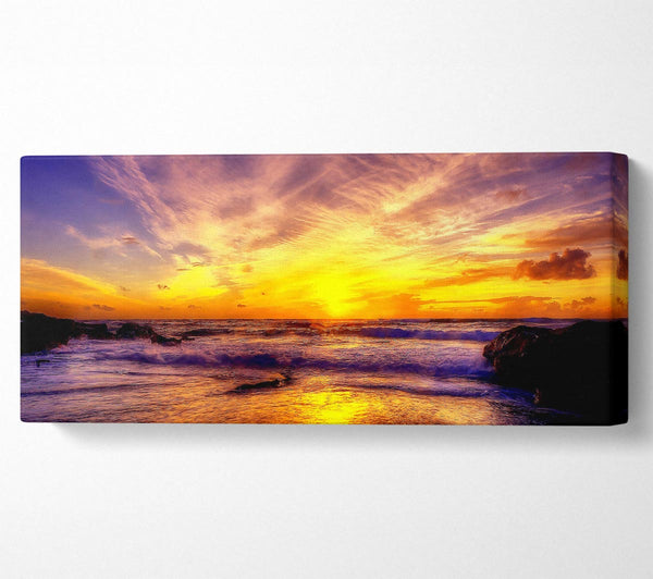 Paradise Beach With Blazing Skies