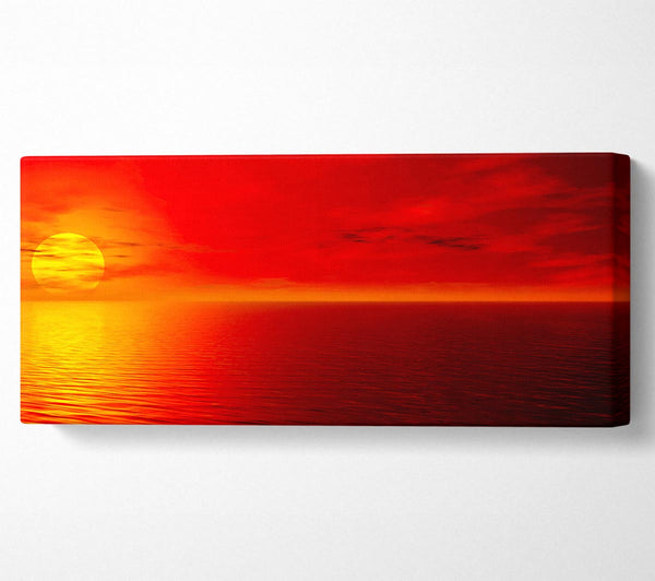 Orange Sunlit Ocean