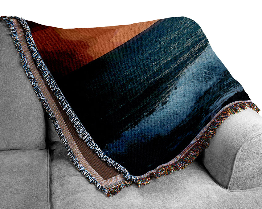 Ocean Waves At Daybreak Woven Blanket