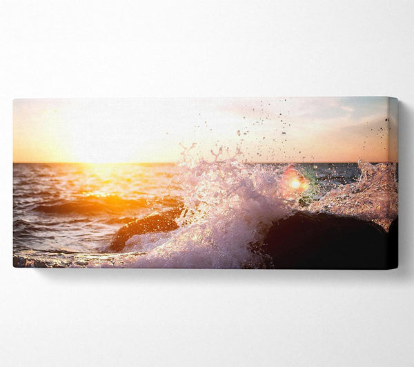 Crashing Waves In The Sunset