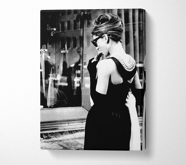  A Canvas Print of Audrey Hepburn Window Delight Canvas Wall Art