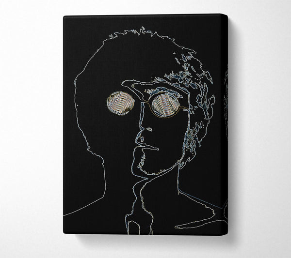  A Canvas Print of John Lennon Black Canvas Art