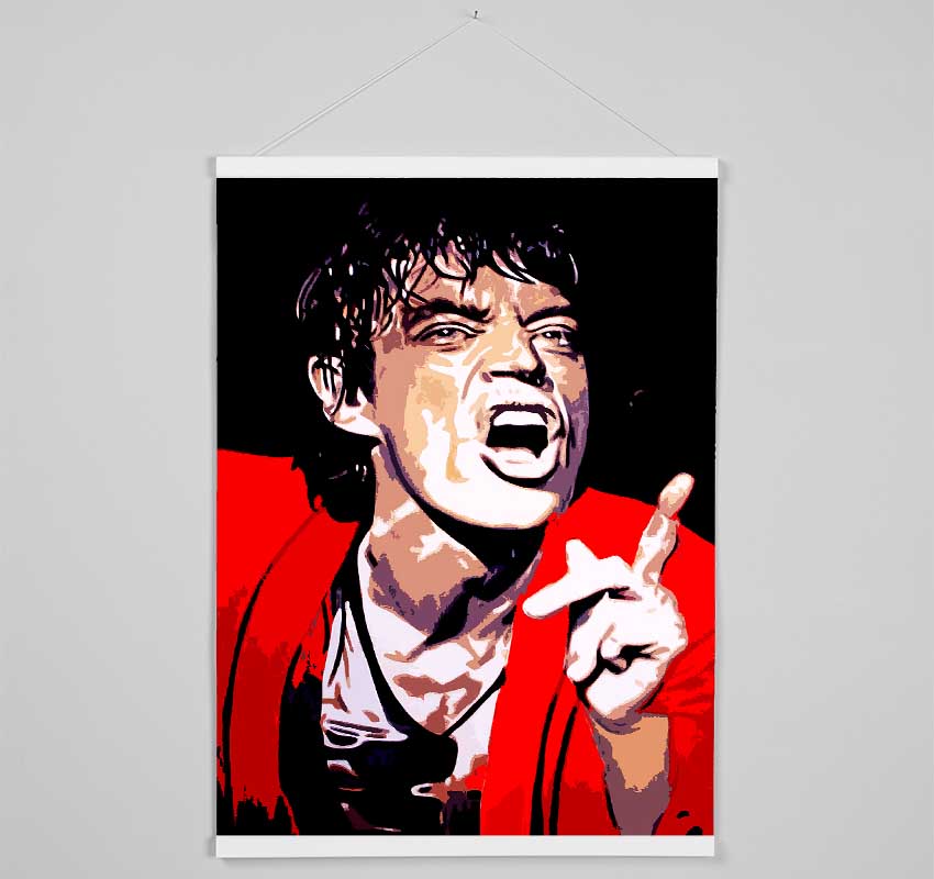 Mike Jagger Rolling Stones Hanging Poster - Wallart-Direct UK