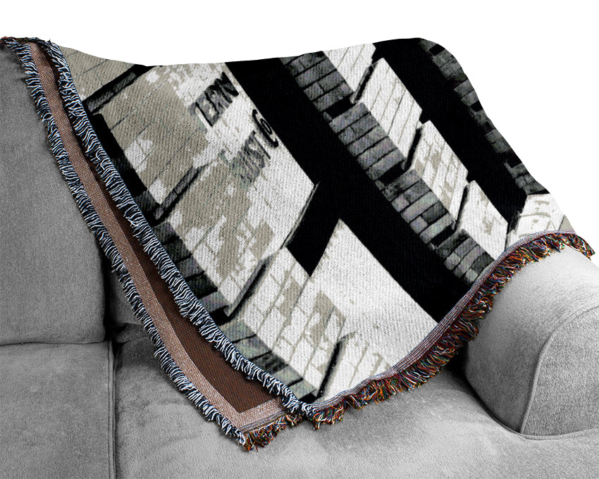 Harold Lloyd Clock Face Woven Blanket
