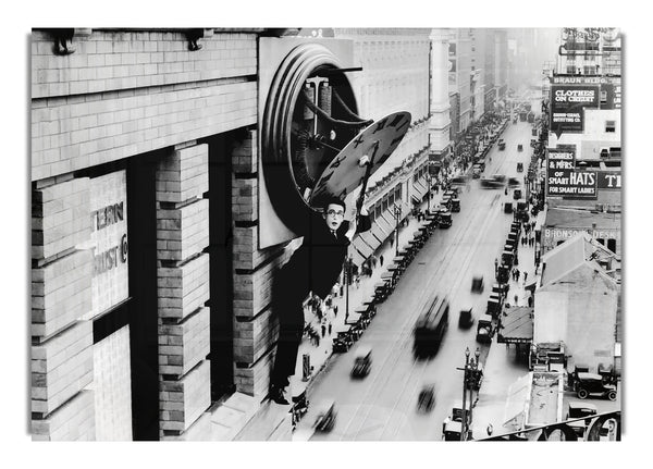 Harold Lloyd Clock Face People Canvasb L