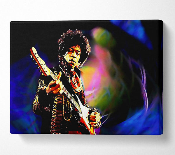  A Canvas Print of Jimi Hendrix Energy Field Canvas Print