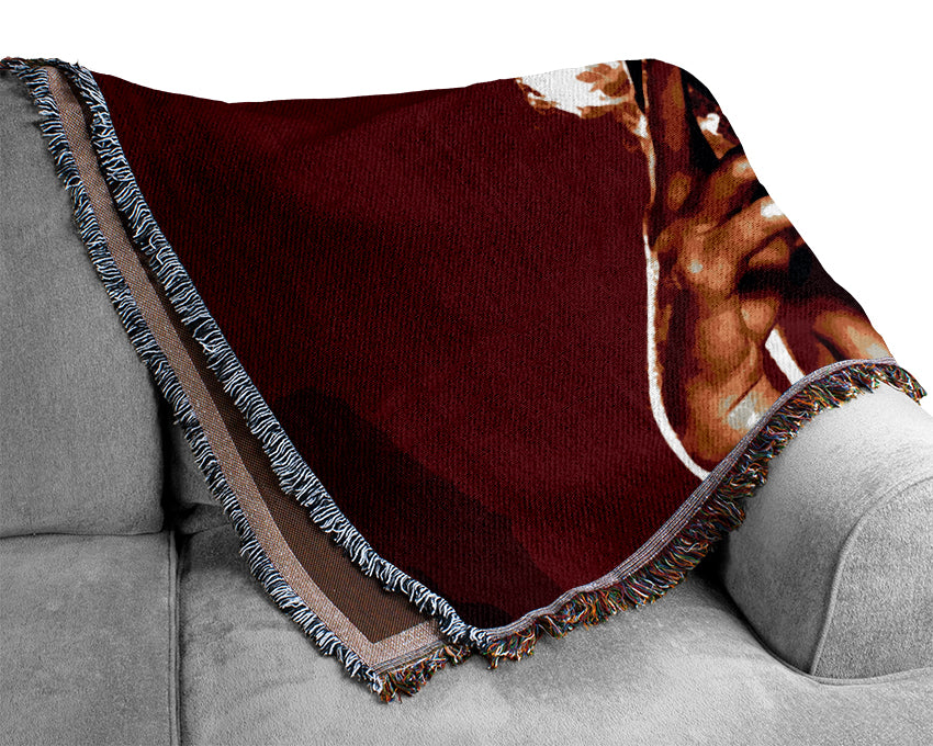 Marilyn Monroe Gold Woven Blanket