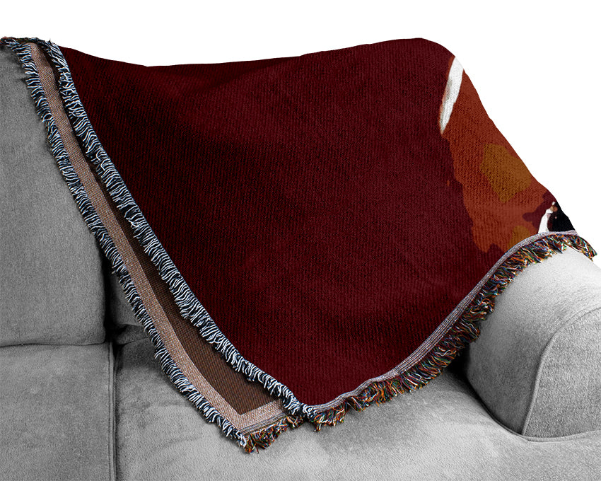 Muhammad Ali Red Woven Blanket