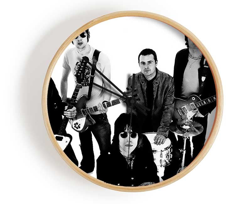 Oasis With There Instruments Clock - Wallart-Direct UK
