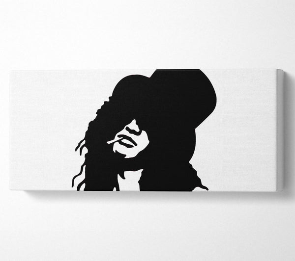Slash Top Hat Black And White