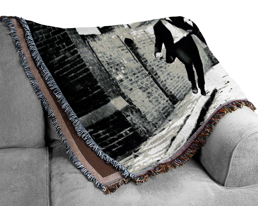 The Beatles Running Woven Blanket