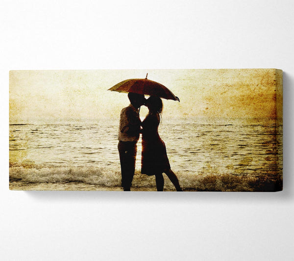 Romantic Love Couple In The Rain