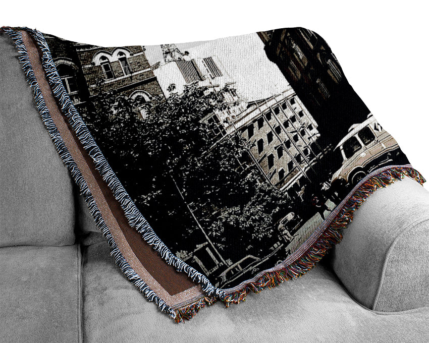 Vintage Photo Woven Blanket
