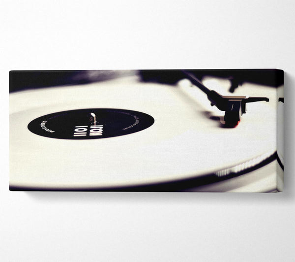 Vinyl Record Player Black And White