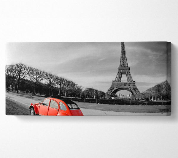 Red Car-Eiffel Tower Paris