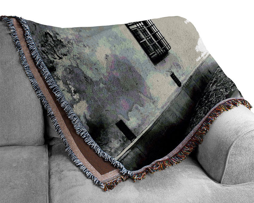 Venice Streets B n W Woven Blanket