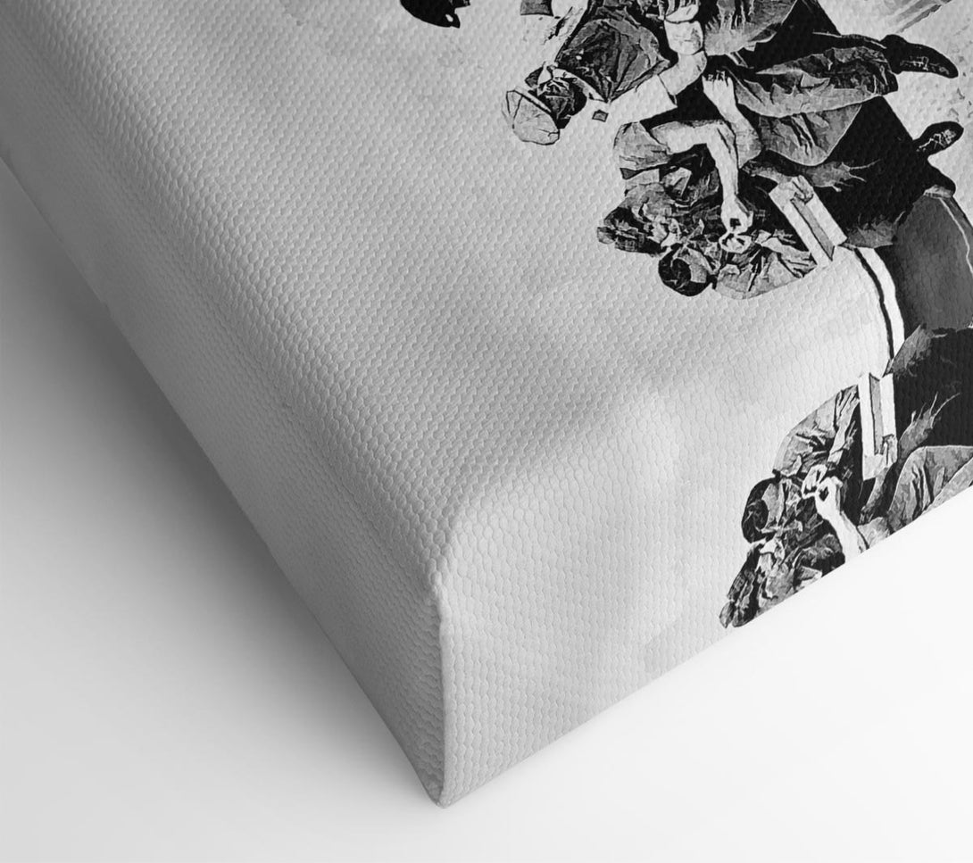  A Canvas Print of Lunch A Top Of A Skyscraper Canvas Art