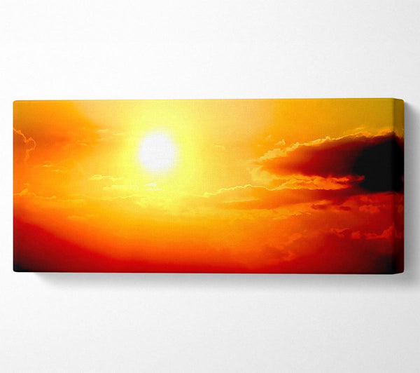 Stunning Sunset Sun Above The Sea