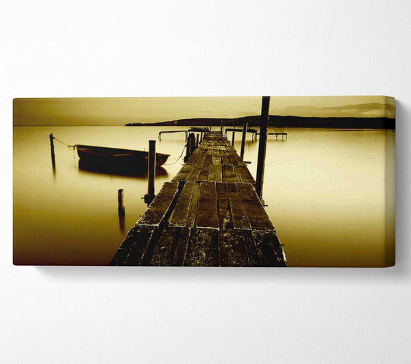 Rustic Ocean Jetty Sepia