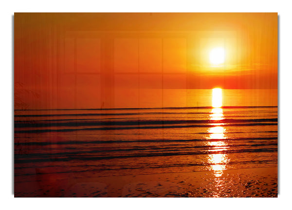 The Oceans Sun Reflection Orange