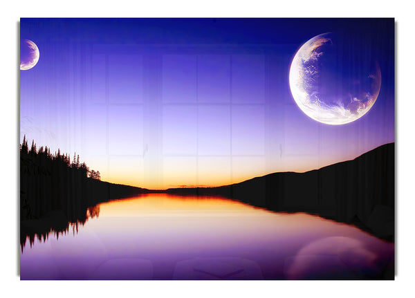 Calm Lake In Another World Purple