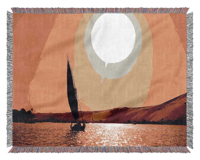 Sailing Towards The Sun Woven Blanket