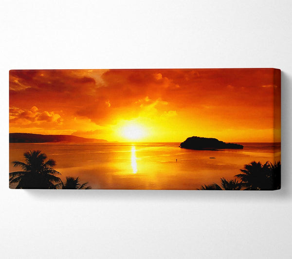 Orange Sunbeam Ocean