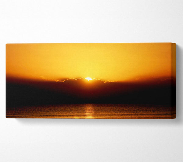 The Last Glimmer Of The Orange Ocean Sun