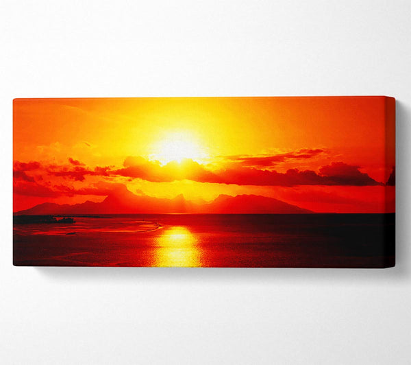Orange Sun Blaze Clouds