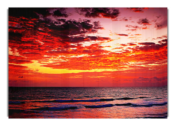 Lava Red Ocean Skies