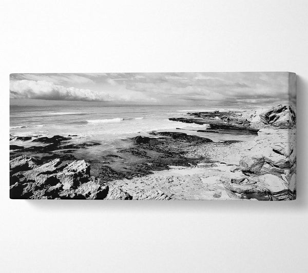 Rocks Of The Ocean Black And White