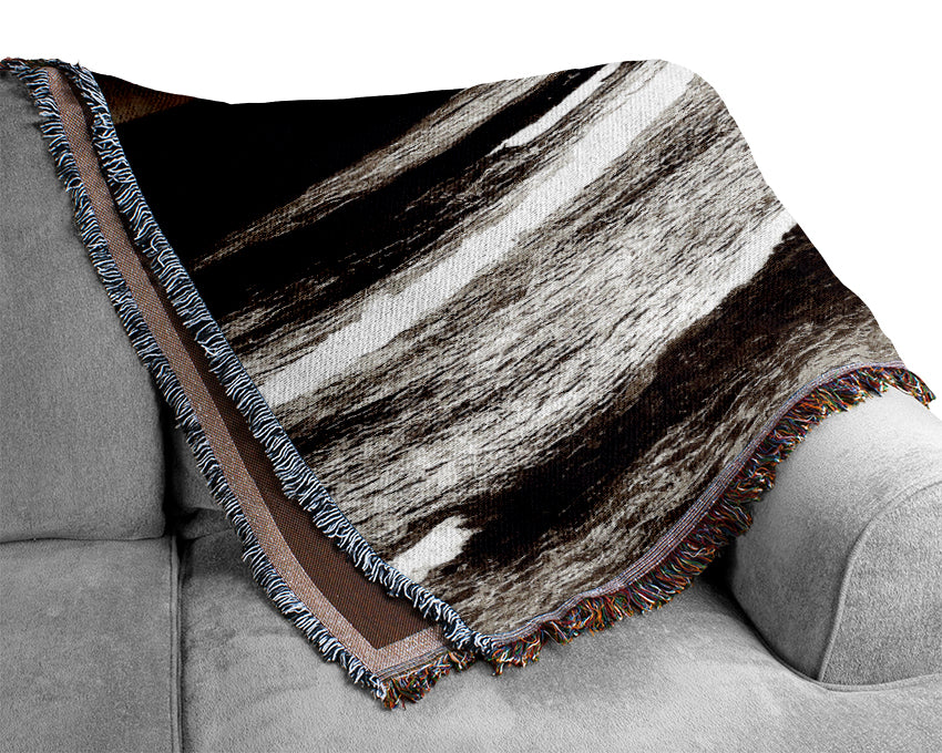 The Calm Before The Storm Brown Woven Blanket
