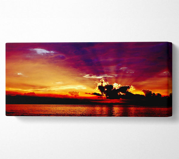 Sunrays Through The Rainbow Sky