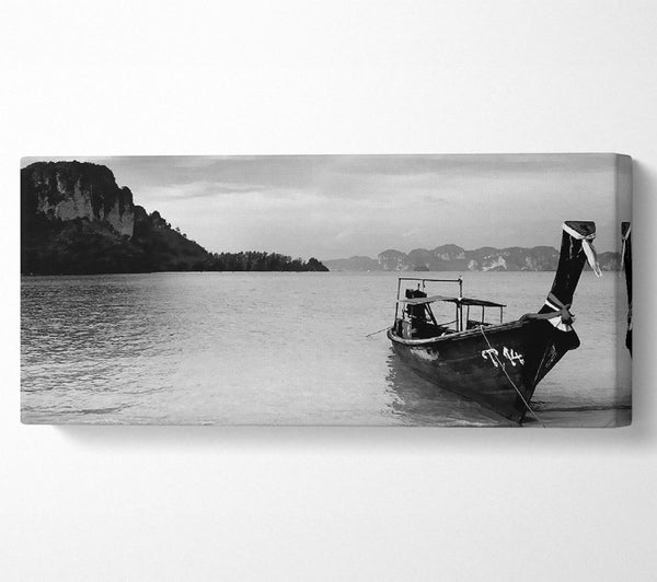 Desert Island Sailboat B n W