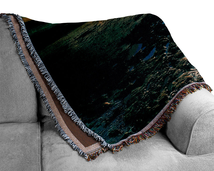 Where The Ocean Stops Woven Blanket