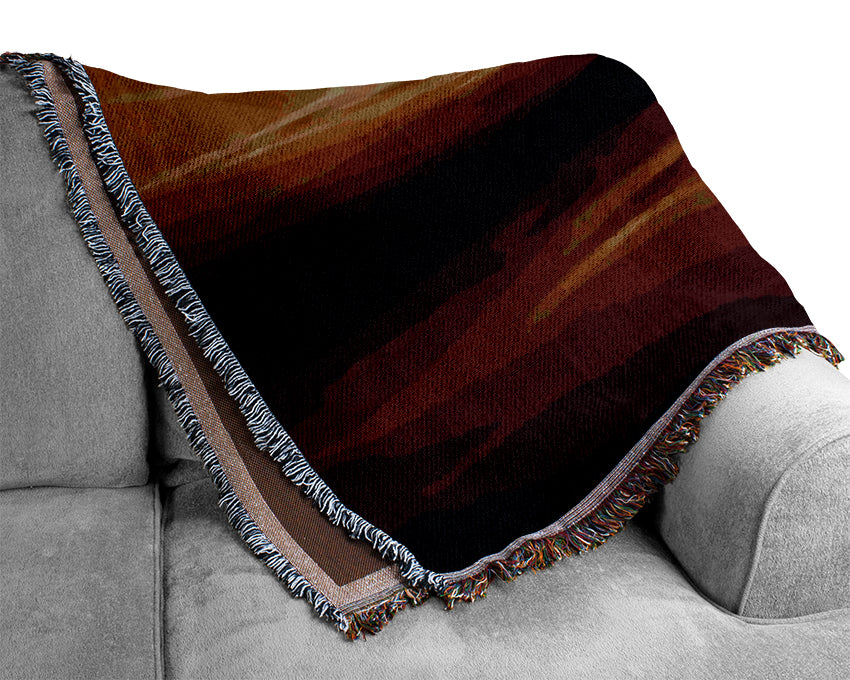 Tranquil Chocolate Lake Woven Blanket