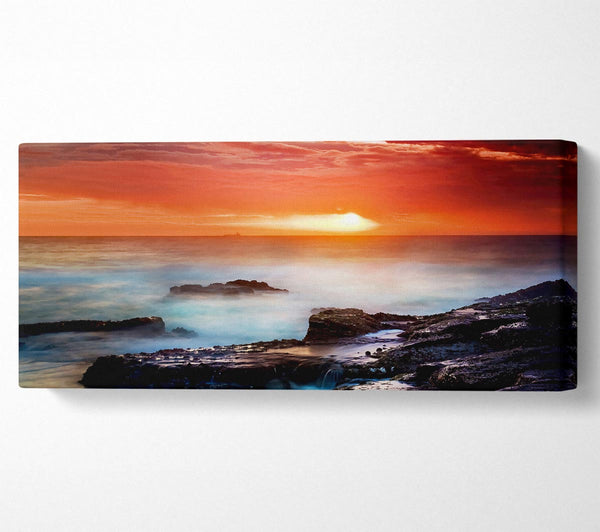 Misty Ocean Sunset