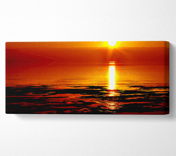 Lapping Waves In Golden Sunlight