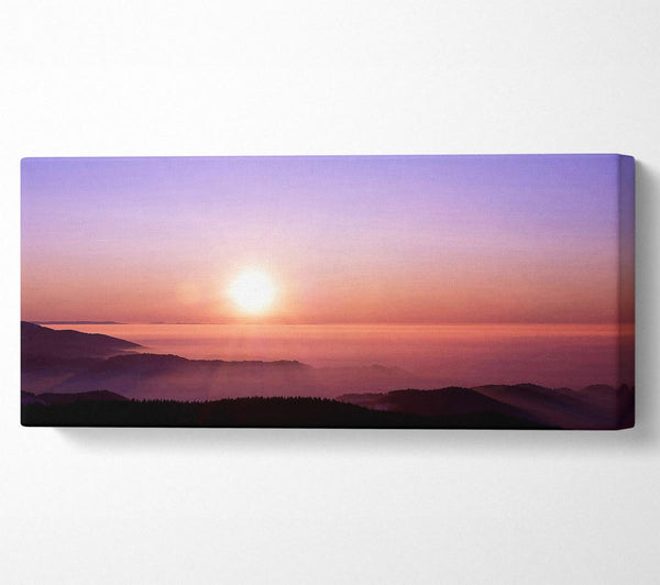 Mountain Fog At Sunset