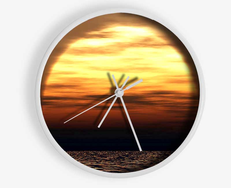 Huge Ocean Sun God Clock - Wallart-Direct UK