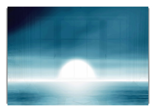 Abstrakte Sonne Blau
