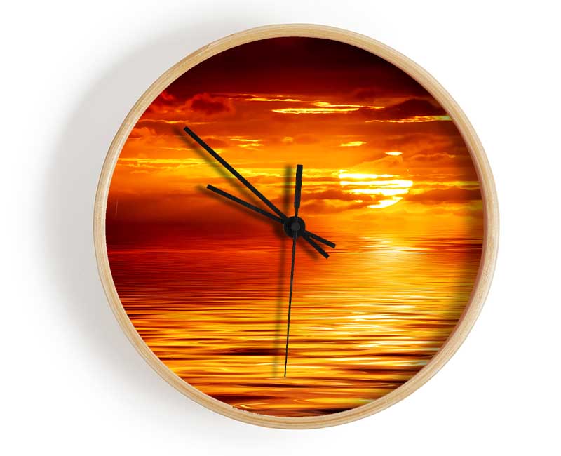 The Glistening Ocean Sun Clock - Wallart-Direct UK